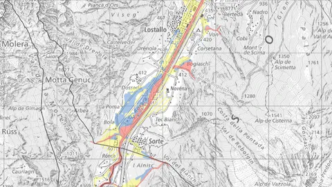 Gefahrenkarte Wasser für das Gebiet um Lostallo