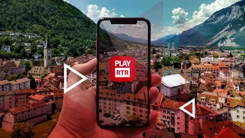 Übersicht über Chur mit einem Handy mit PlayRTR