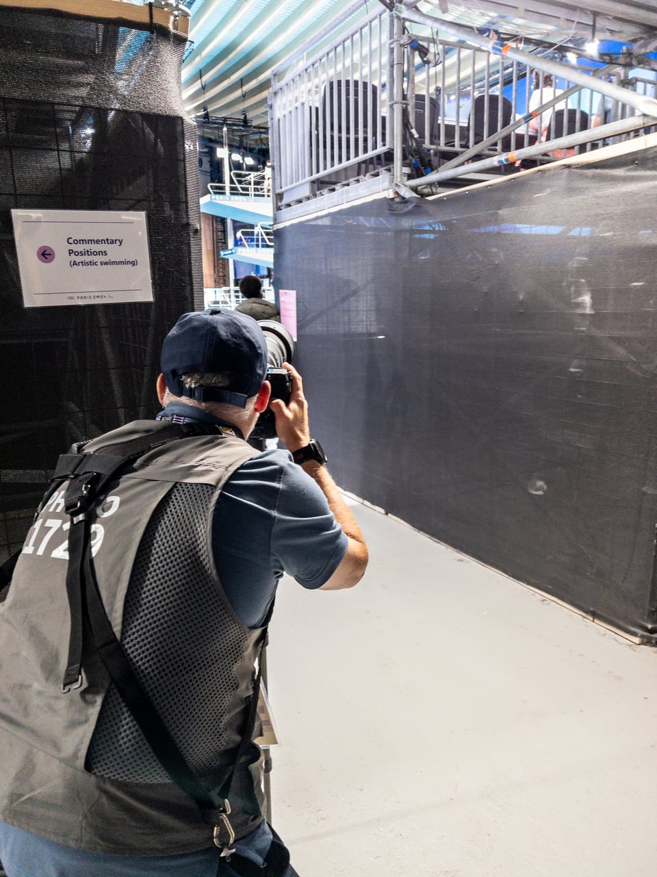 Paris 2024: Perfekter Winkel um die Springer zu fotografieren.