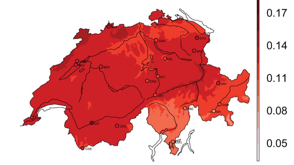 Klimaerwärmung in der Schweiz