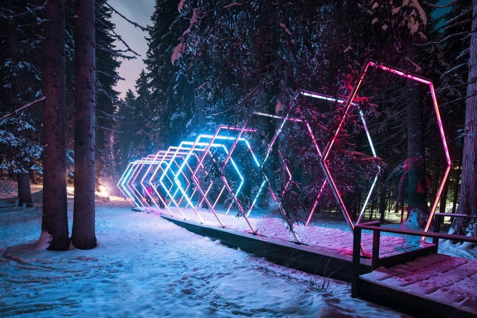 Prix Montagne 2024: Lichtinstallation