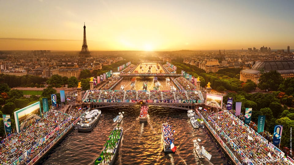 Paris24 – Parade der Athletinnen und Athleten auf der Seine